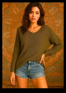 Olive Green Knit Sweater