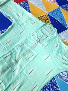 Mint Green Embroidered Kurti