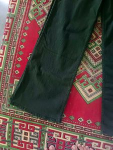 Olive Green Wide Leg Jeans