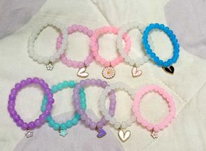 Handmade Jelly Glass Bead Colored Bracelet 💗