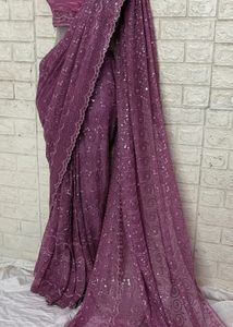 Readymade Embroidered Saree