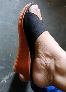 Wedge Heels Black Tan