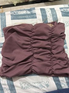 Ruched Purple Top