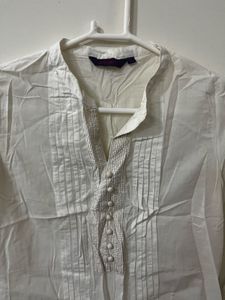 Elegant White Cotton Kurta
