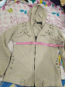 Hooded Beige Jacket