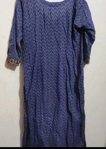 Navy Blue Cotton Kurti For Girl Or Woman 38 Bust