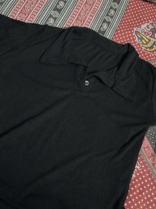 black polo crop t shirt