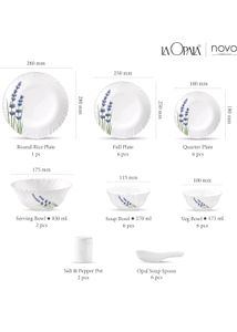 Opal Glass Dinner Set 35 pcs