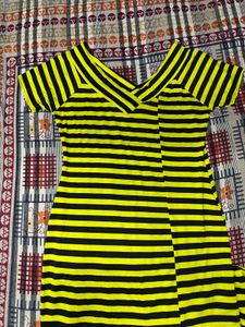 Striped Black &amp; Yellow Dress