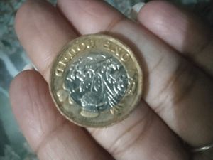 One Pound Coin Or British Currency