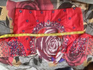 Red And Blue Work Blouse