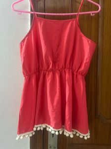 Cute pink peplum Top