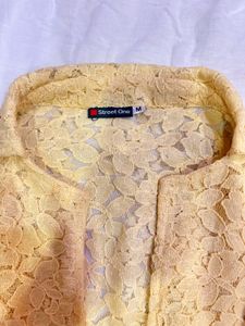 🌼Vintage Y2K Lemon Lace Cardigan Top