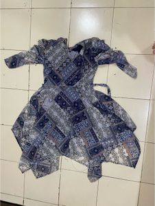 Patterned Midi Dress