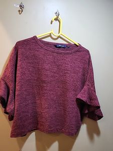 Allen Solly Maroon Top, Size S