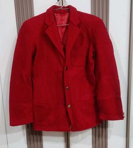 Red Casual Blazer
