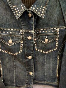 Y2K VINTAGE DENIM JACKET WITH STUDDS