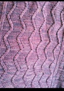 Cable Knit Purple Pullover