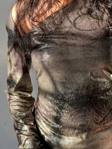 Metallic Cut-Out Top