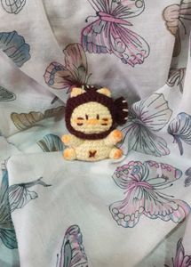Crochet Kitty With Taiyaki Hat