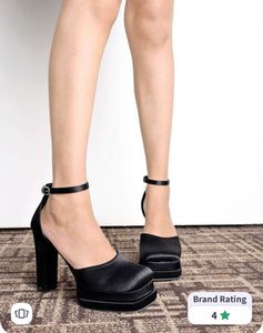 Black Platform Heels - Size 3