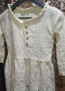 Vintage-Inspired Cream Lace Peplum Top