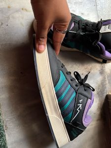 Adidas Purple Accent Sneakers