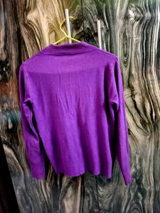 Purple Knit Cardigan