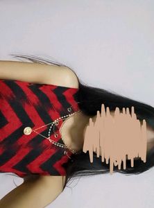 stackable,Chic Red &amp; Black Dress  .