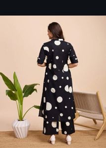 Straight Trendy Polka Dot Coord Set