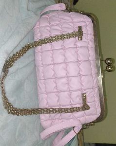 Pink Quilted Clutch