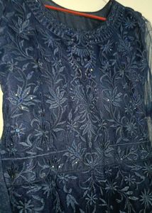 Elegant Navy Blue Ethnic Gown