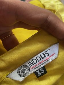 New.Yellow Tiered Ethnic Gown