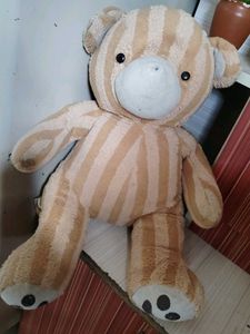 Cozy Striped Plush Teddy Bear