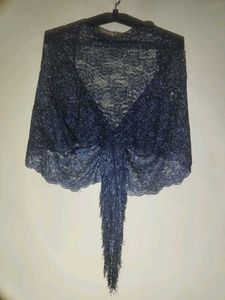 Shimmering Black Ponchu