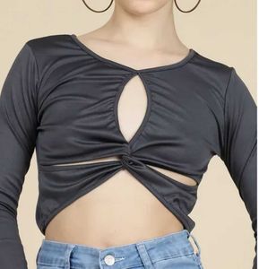 Stylish Cutout Long Sleeve Top