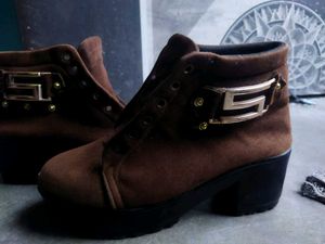 coffee brown boots for women