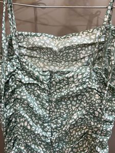 Green Floral Mini Dress (size S)