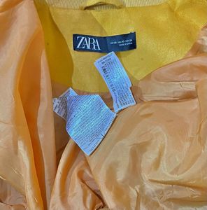 Zara Yellow Bomber Jacket