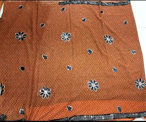 Fancy Saree with Black Sequin Border