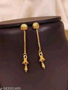 Elegant Gold Tone Dangle Earrings