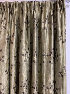 3 Pcs Olive Green Window Curtains