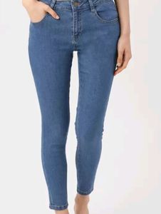 Light Blue Mid-Rise Skinny Jeans