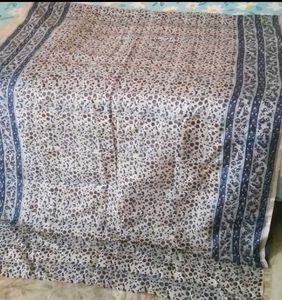 NEW cotton silk floral printed saree attached fall