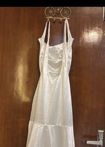 White Halter Mermaid Dress