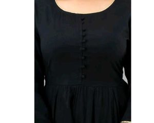 Elegant Black Kurta Sharara Set
