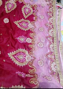 Heavy Embroidery Saree Net+Velvet