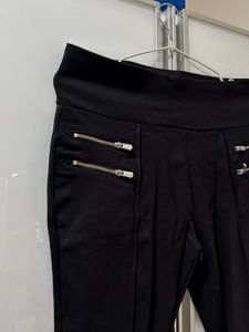 Black Zipper Detail Pants