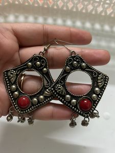 Black Oxidised Earrings