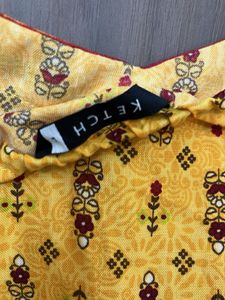 ketch branded new Yellow Printed Sundress